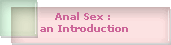 Anal Sex : 
an Introduction